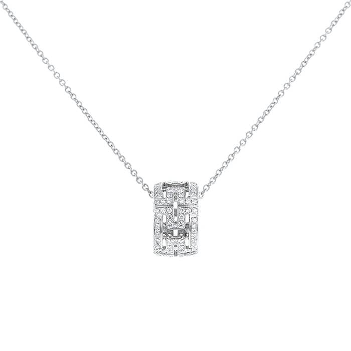 [⭐moonlume]PARENTESI NECKLACE SILVER DIAMOND
