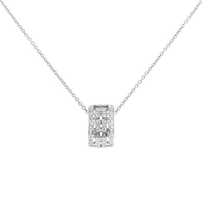 [⭐moonlume]PARENTESI NECKLACE SILVER DIAMOND