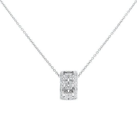 [⭐moonlume]PARENTESI NECKLACE SILVER DIAMOND