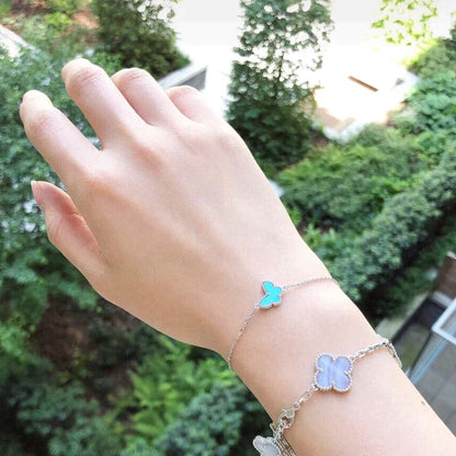 [⭐moonlume]BUTTERFLY TURQUOISE BUTTERFLY BRACELET SILVER