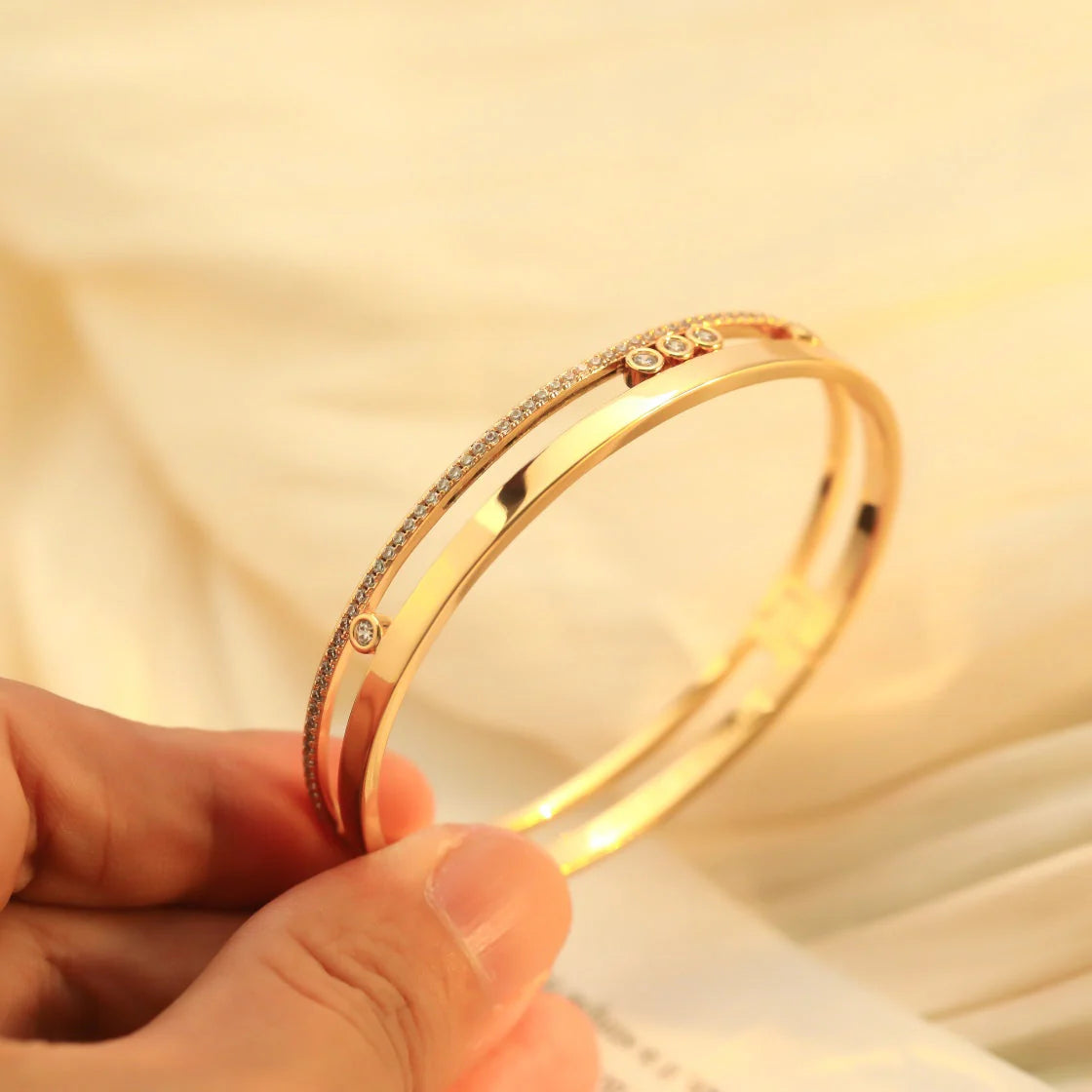 [⭐moonlume]Move Romane Diamond Bangle Bracelet