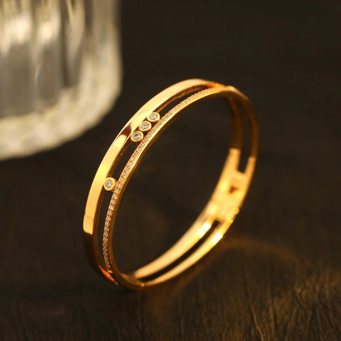 [⭐moonlume]Move Romane Diamond Bangle Bracelet