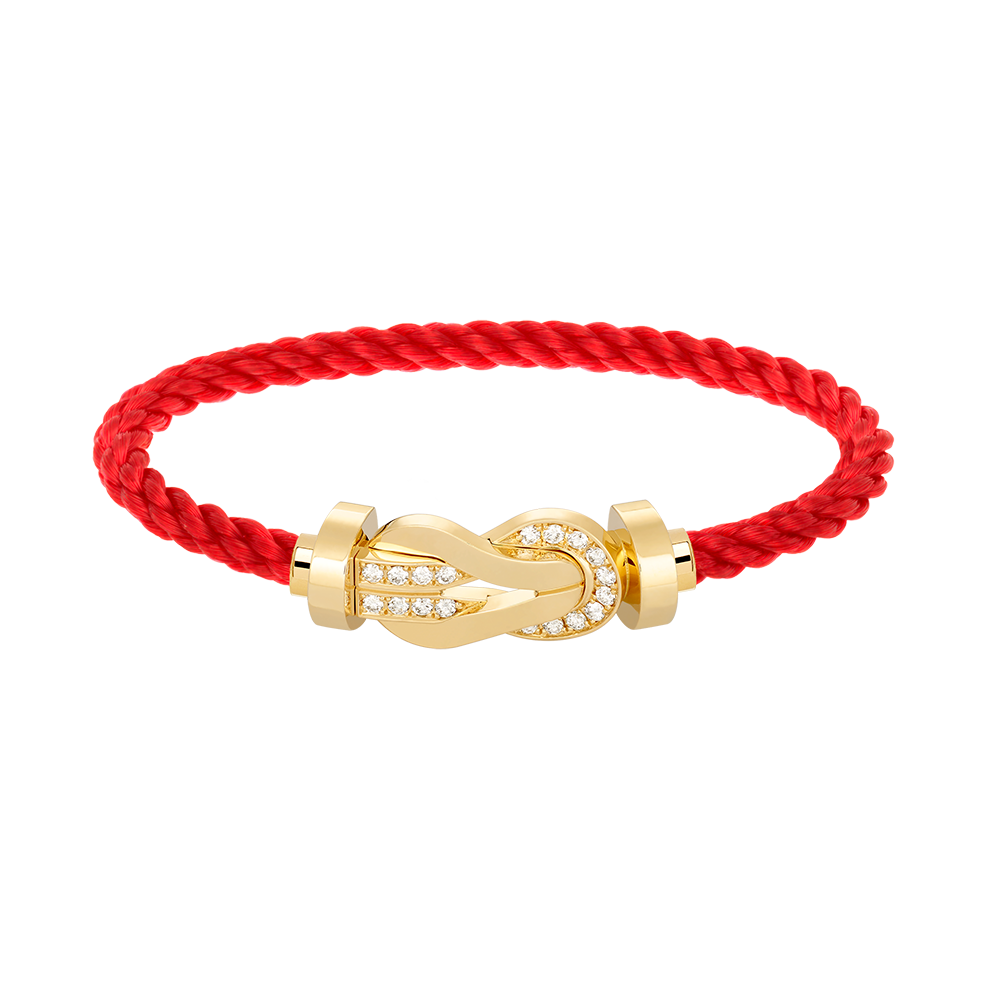 [⭐moonlume]CHANCE LARGE 8 FIGURE BUCKLE HALF DIAMOND BRACELET GOLD