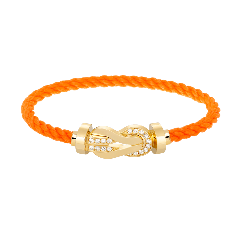 [⭐moonlume]CHANCE LARGE 8 FIGURE BUCKLE HALF DIAMOND BRACELET GOLD