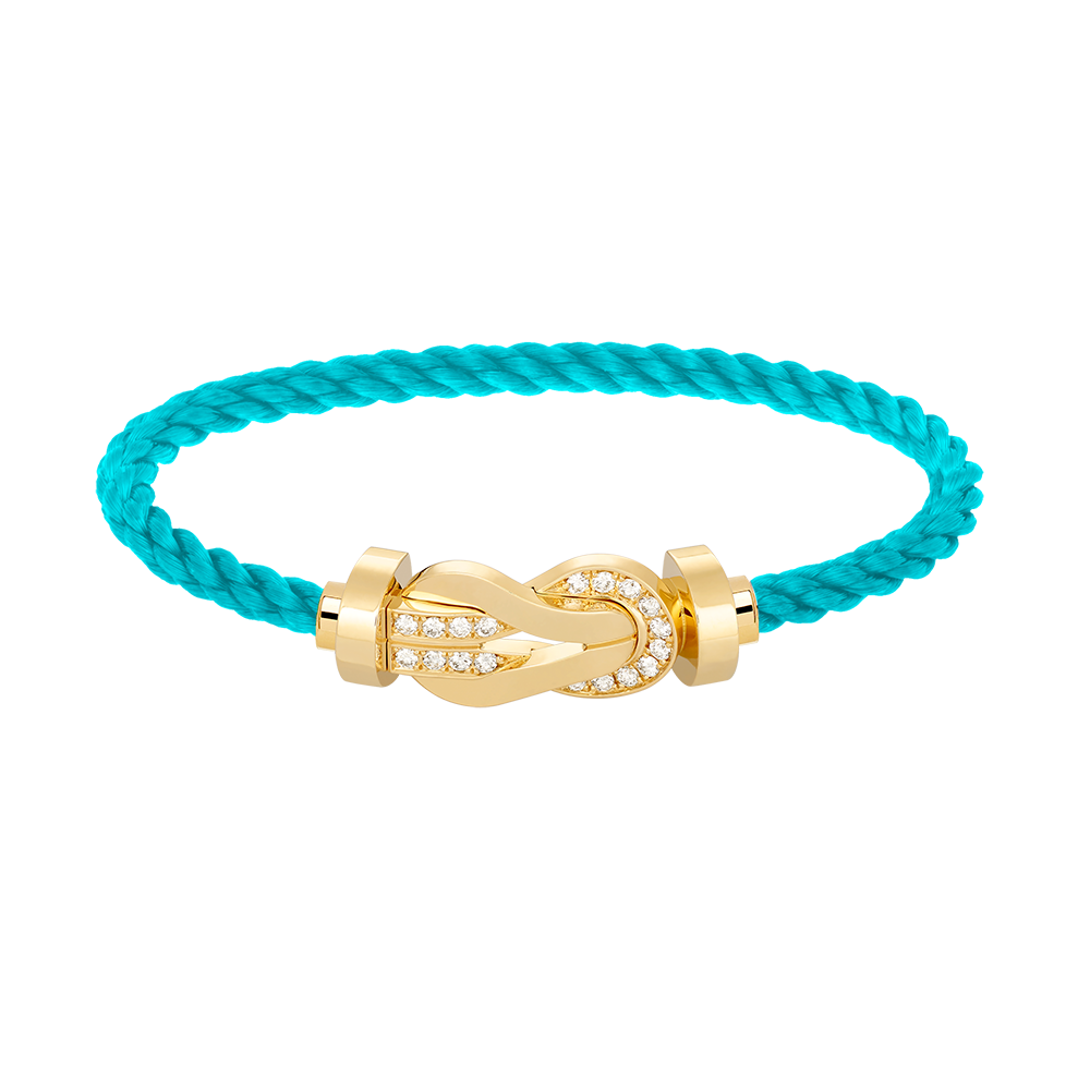 [⭐moonlume]CHANCE LARGE 8 FIGURE BUCKLE HALF DIAMOND BRACELET GOLD