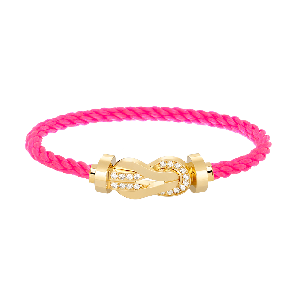 [⭐moonlume]CHANCE LARGE 8 FIGURE BUCKLE HALF DIAMOND BRACELET GOLD