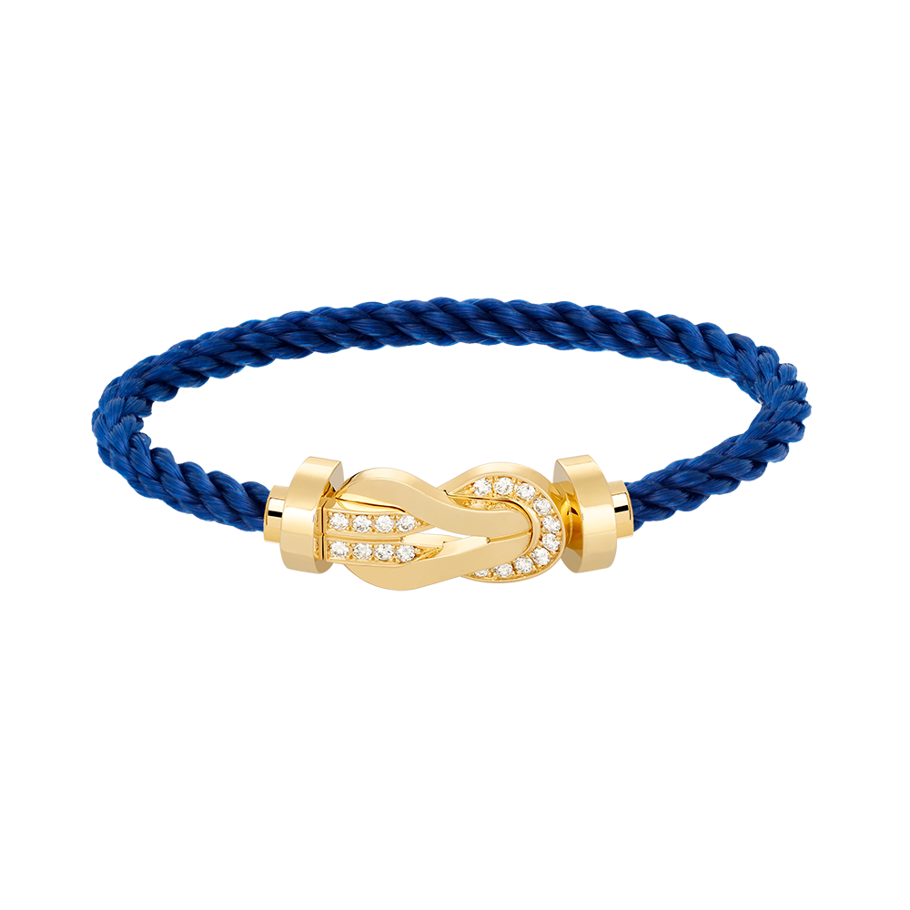 [⭐moonlume]CHANCE LARGE 8 FIGURE BUCKLE HALF DIAMOND BRACELET GOLD