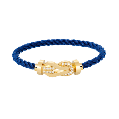 [⭐moonlume]CHANCE LARGE 8 FIGURE BUCKLE HALF DIAMOND BRACELET GOLD