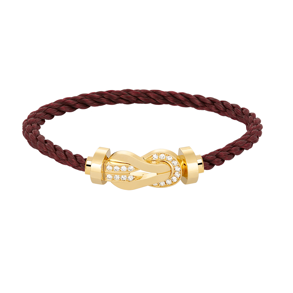 [⭐moonlume]CHANCE LARGE 8 FIGURE BUCKLE HALF DIAMOND BRACELET GOLD