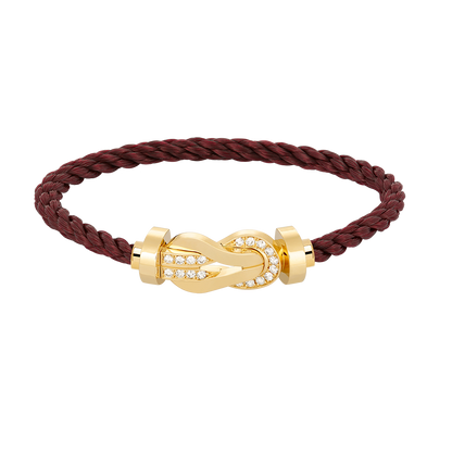 [⭐moonlume]CHANCE LARGE 8 FIGURE BUCKLE HALF DIAMOND BRACELET GOLD