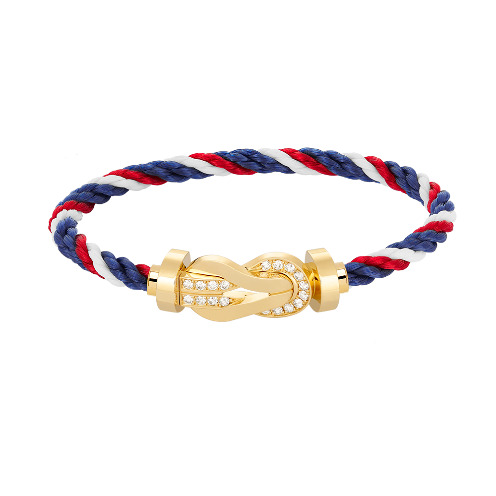 [⭐moonlume]CHANCE LARGE 8 FIGURE BUCKLE HALF DIAMOND BRACELET GOLD