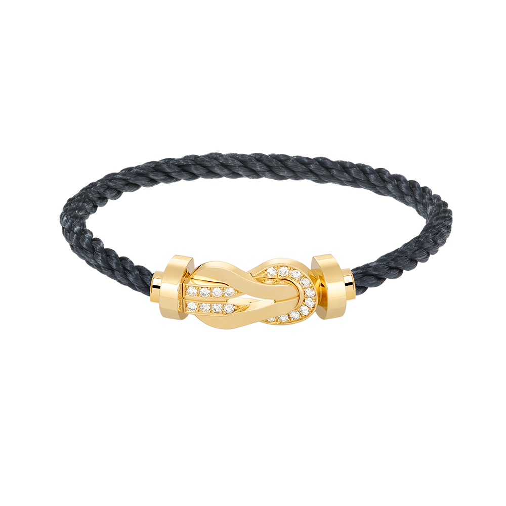 [⭐moonlume]CHANCE LARGE 8 FIGURE BUCKLE HALF DIAMOND BRACELET GOLD