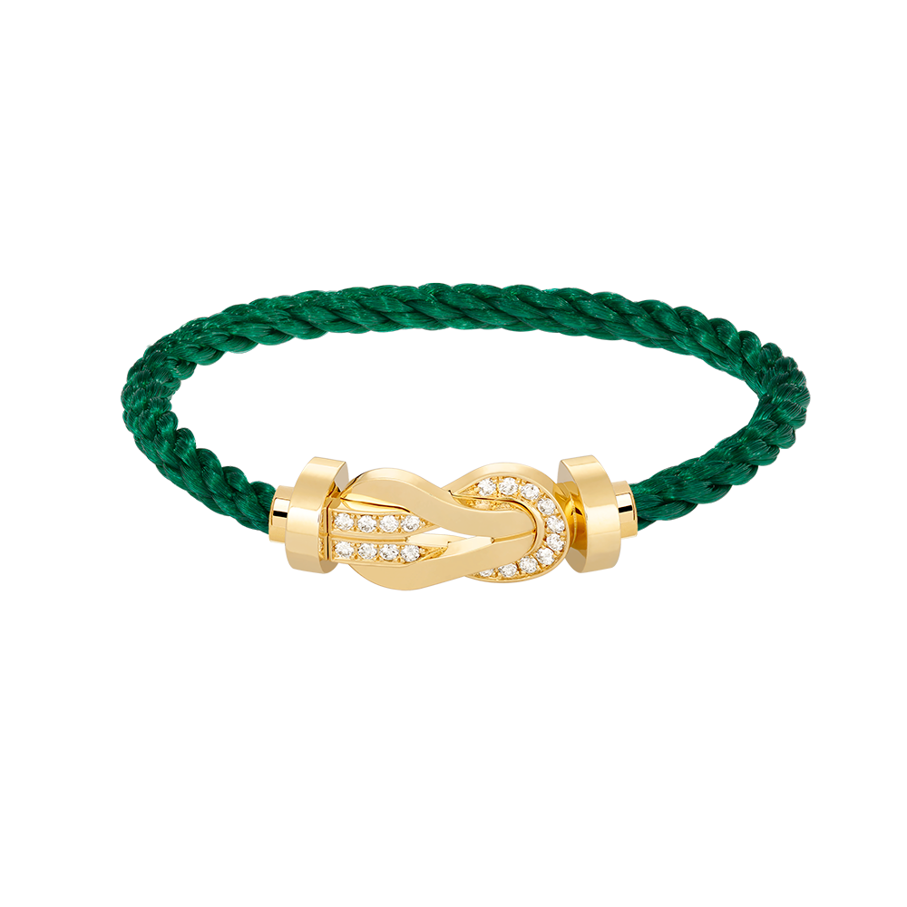 [⭐moonlume]CHANCE LARGE 8 FIGURE BUCKLE HALF DIAMOND BRACELET GOLD