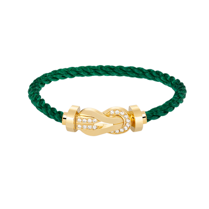 [⭐moonlume]CHANCE LARGE 8 FIGURE BUCKLE HALF DIAMOND BRACELET GOLD