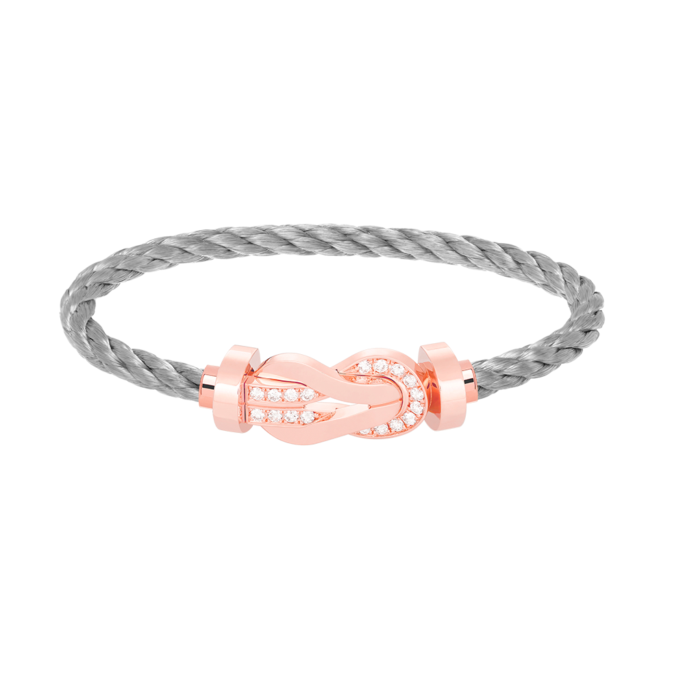 [⭐moonlume]CHANCE LARGE 8 FIGURE BUCKLE HALF DIAMOND BRACELET ROSE GOLD
