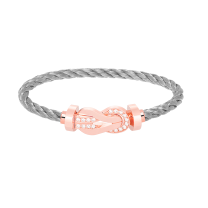 [⭐moonlume]CHANCE LARGE 8 FIGURE BUCKLE HALF DIAMOND BRACELET ROSE GOLD