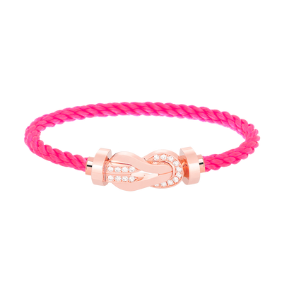 [⭐moonlume]CHANCE LARGE 8 FIGURE BUCKLE HALF DIAMOND BRACELET ROSE GOLD