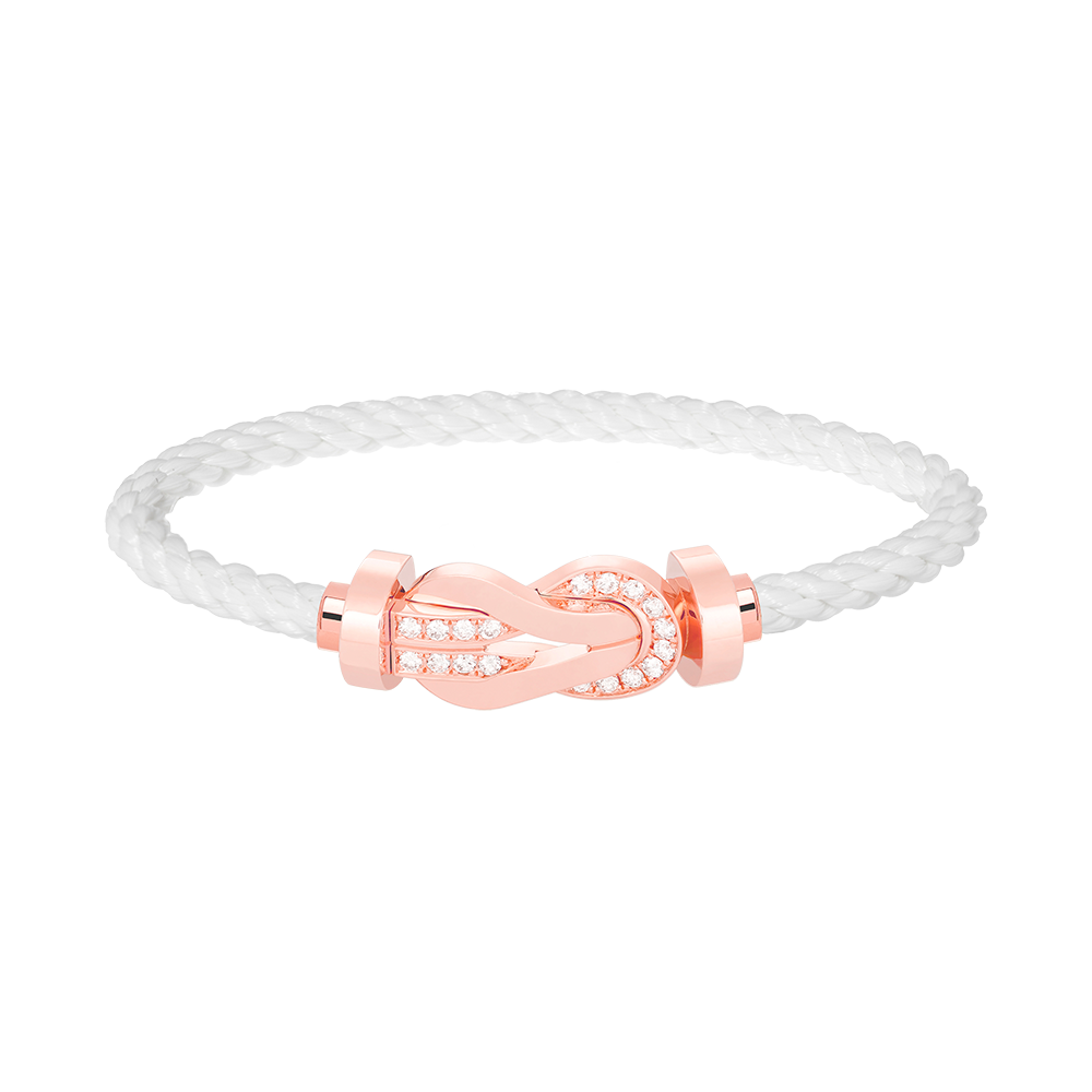 [⭐moonlume]CHANCE LARGE 8 FIGURE BUCKLE HALF DIAMOND BRACELET ROSE GOLD