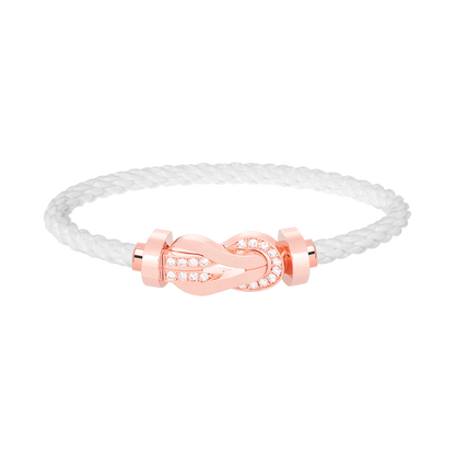 [⭐moonlume]CHANCE LARGE 8 FIGURE BUCKLE HALF DIAMOND BRACELET ROSE GOLD