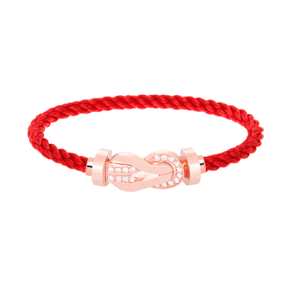 [⭐moonlume]CHANCE LARGE 8 FIGURE BUCKLE HALF DIAMOND BRACELET ROSE GOLD