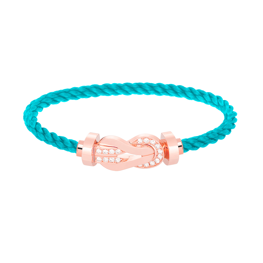 [⭐moonlume]CHANCE LARGE 8 FIGURE BUCKLE HALF DIAMOND BRACELET ROSE GOLD