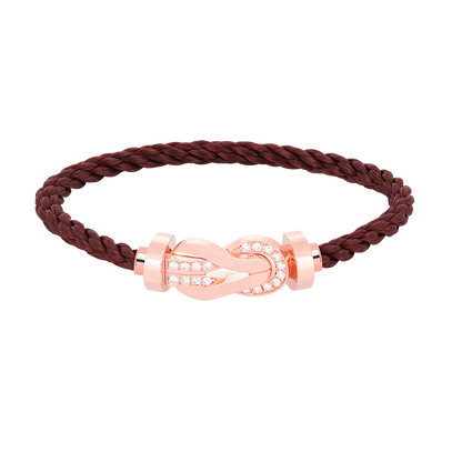 [⭐moonlume]CHANCE LARGE 8 FIGURE BUCKLE HALF DIAMOND BRACELET ROSE GOLD