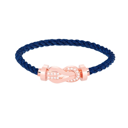 [⭐moonlume]CHANCE LARGE 8 FIGURE BUCKLE HALF DIAMOND BRACELET ROSE GOLD