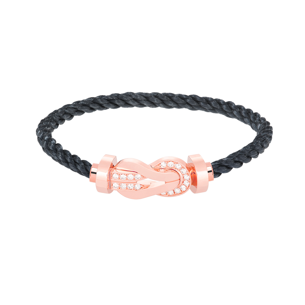 [⭐moonlume]CHANCE LARGE 8 FIGURE BUCKLE HALF DIAMOND BRACELET ROSE GOLD