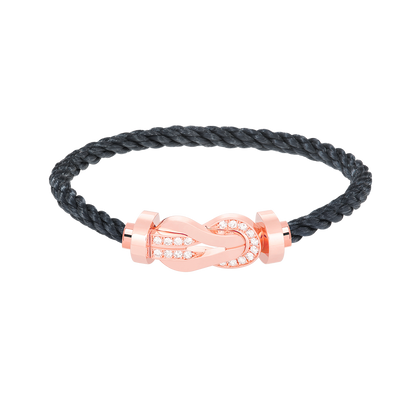[⭐moonlume]CHANCE LARGE 8 FIGURE BUCKLE HALF DIAMOND BRACELET ROSE GOLD