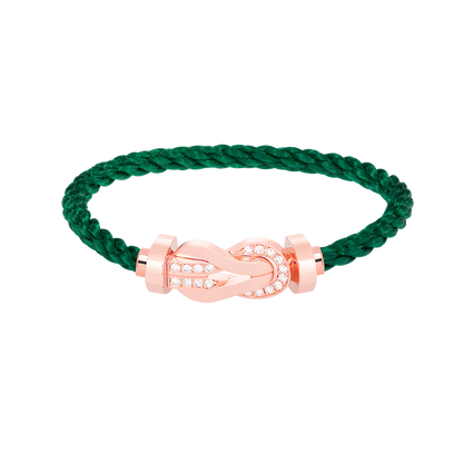 [⭐moonlume]CHANCE LARGE 8 FIGURE BUCKLE HALF DIAMOND BRACELET ROSE GOLD