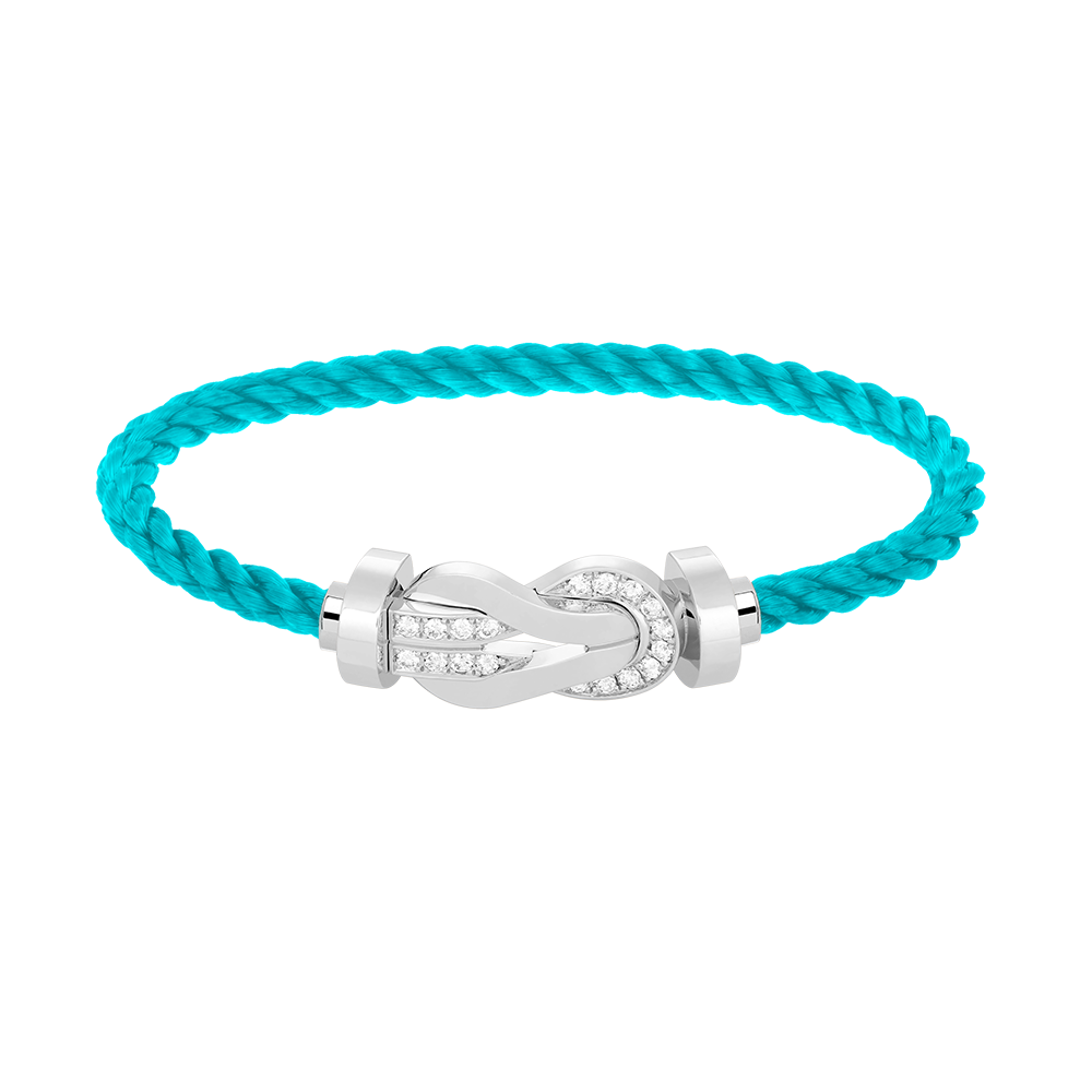 [⭐moonlume]CHANCE LARGE 8 FIGURE BUCKLE HALF DIAMOND BRACELET SILVER