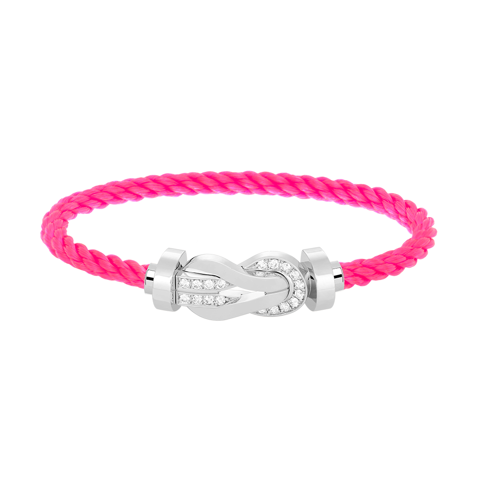 [⭐moonlume]CHANCE LARGE 8 FIGURE BUCKLE HALF DIAMOND BRACELET SILVER