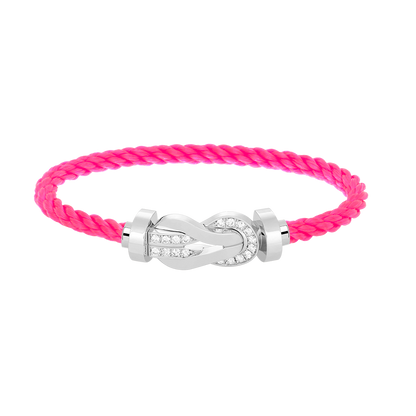 [⭐moonlume]CHANCE LARGE 8 FIGURE BUCKLE HALF DIAMOND BRACELET SILVER