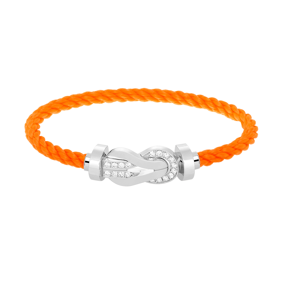 [⭐moonlume]CHANCE LARGE 8 FIGURE BUCKLE HALF DIAMOND BRACELET SILVER