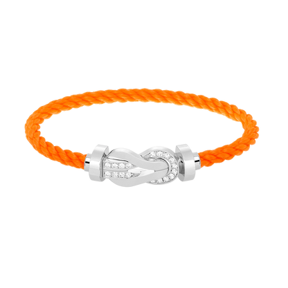 [⭐moonlume]CHANCE LARGE 8 FIGURE BUCKLE HALF DIAMOND BRACELET SILVER