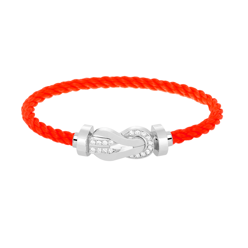 [⭐moonlume]CHANCE LARGE 8 FIGURE BUCKLE HALF DIAMOND BRACELET SILVER