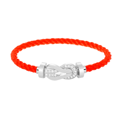 [⭐moonlume]CHANCE LARGE 8 FIGURE BUCKLE HALF DIAMOND BRACELET SILVER