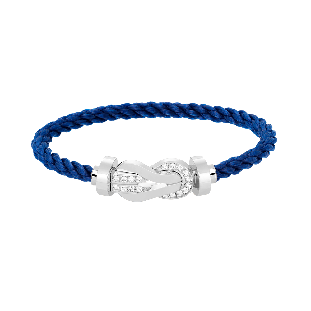 [⭐moonlume]CHANCE LARGE 8 FIGURE BUCKLE HALF DIAMOND BRACELET SILVER