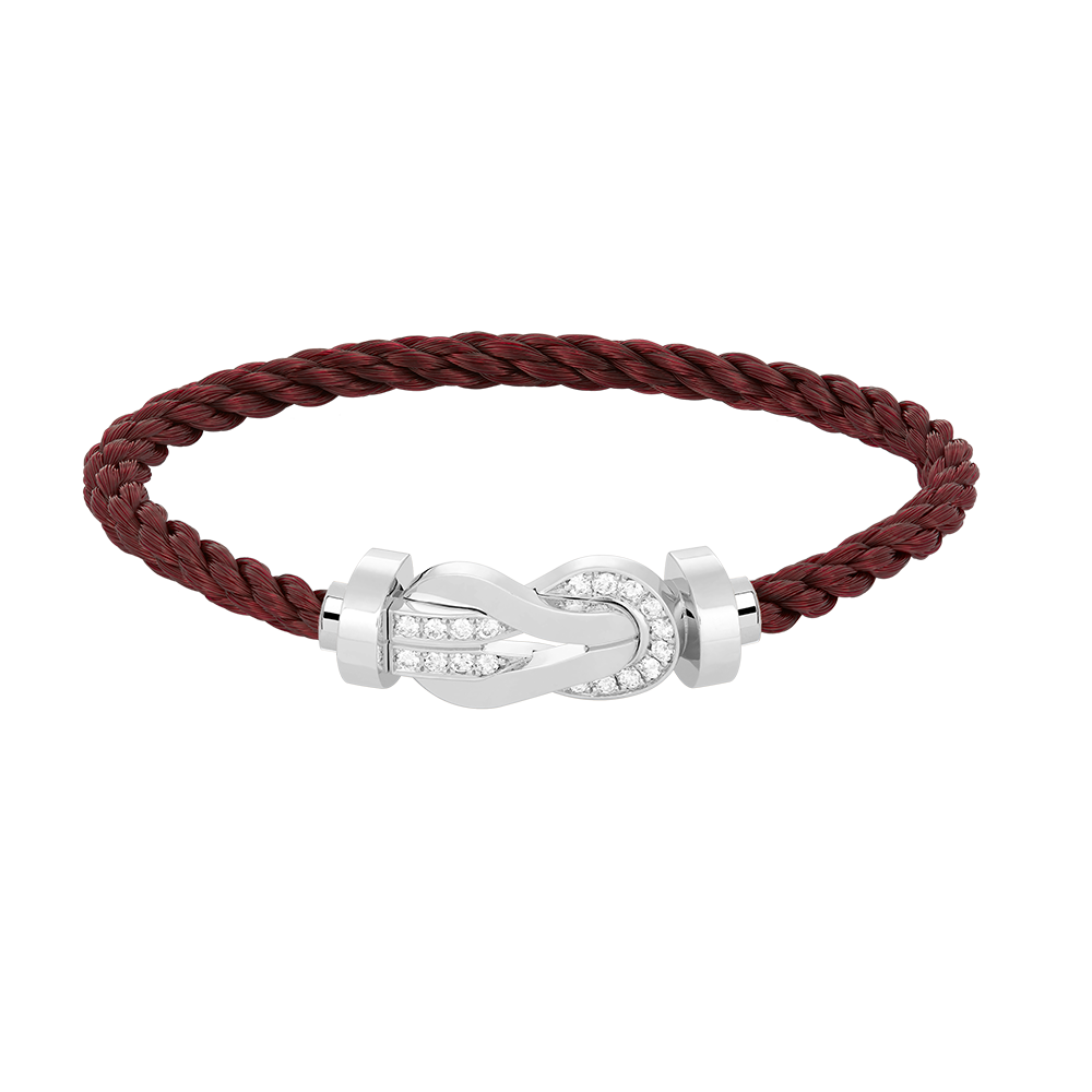 [⭐moonlume]CHANCE LARGE 8 FIGURE BUCKLE HALF DIAMOND BRACELET SILVER
