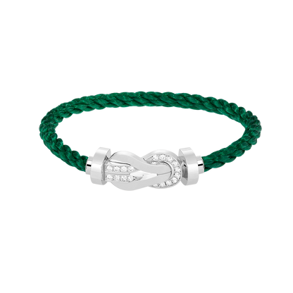 [⭐moonlume]CHANCE LARGE 8 FIGURE BUCKLE HALF DIAMOND BRACELET SILVER