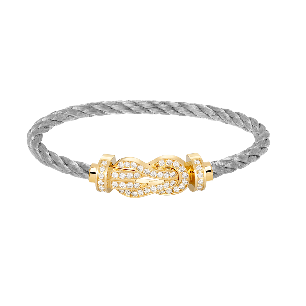 [⭐moonlume]CHANCE LARGE 8 FIGURE BUCKLE FULLDIAMOND BRACELET GOLD