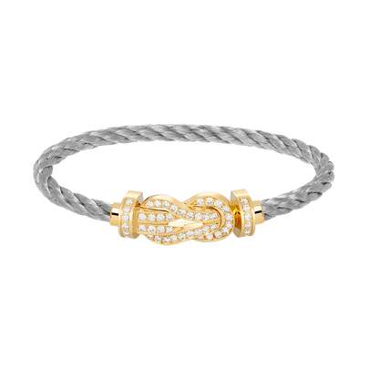 [⭐moonlume]CHANCE LARGE 8 FIGURE BUCKLE FULLDIAMOND BRACELET GOLD