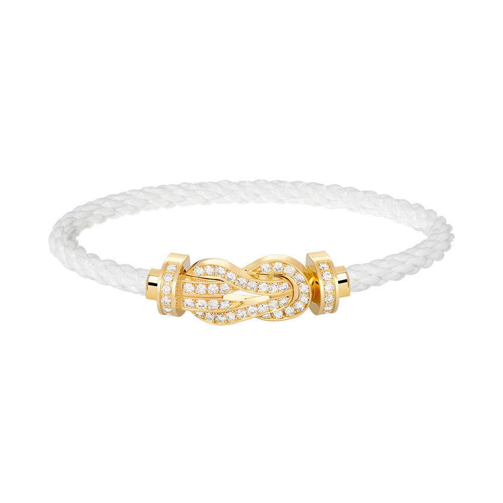 [⭐moonlume]CHANCE LARGE 8 FIGURE BUCKLE FULLDIAMOND BRACELET GOLD