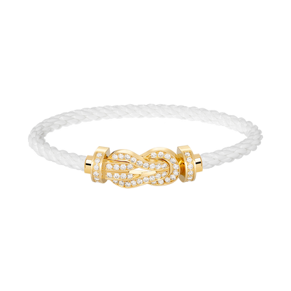 [⭐moonlume]CHANCE LARGE 8 FIGURE BUCKLE FULLDIAMOND BRACELET GOLD