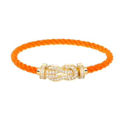 [⭐moonlume]CHANCE LARGE 8 FIGURE BUCKLE FULLDIAMOND BRACELET GOLD