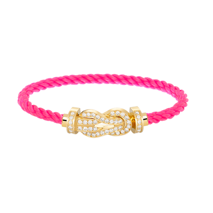 [⭐moonlume]CHANCE LARGE 8 FIGURE BUCKLE FULLDIAMOND BRACELET GOLD