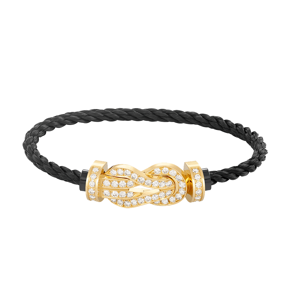 [⭐moonlume]CHANCE LARGE 8 FIGURE BUCKLE FULLDIAMOND BRACELET GOLD