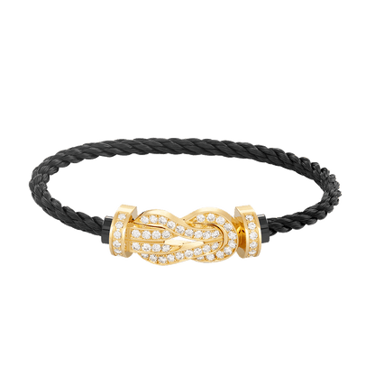 [⭐moonlume]CHANCE LARGE 8 FIGURE BUCKLE FULLDIAMOND BRACELET GOLD