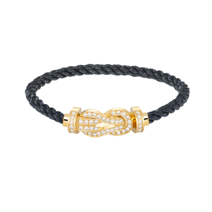[⭐moonlume]CHANCE LARGE 8 FIGURE BUCKLE FULLDIAMOND BRACELET GOLD
