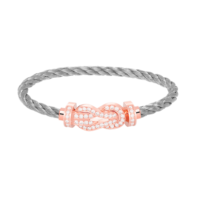 [⭐moonlume]CHANCE LARGE 8 FIGURE BUCKLE FULL DIAMOND BRACELET ROSE GOLD